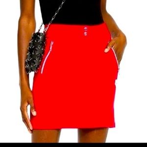 Love Moschino appliquéd ponte Red mini skirt—NWT